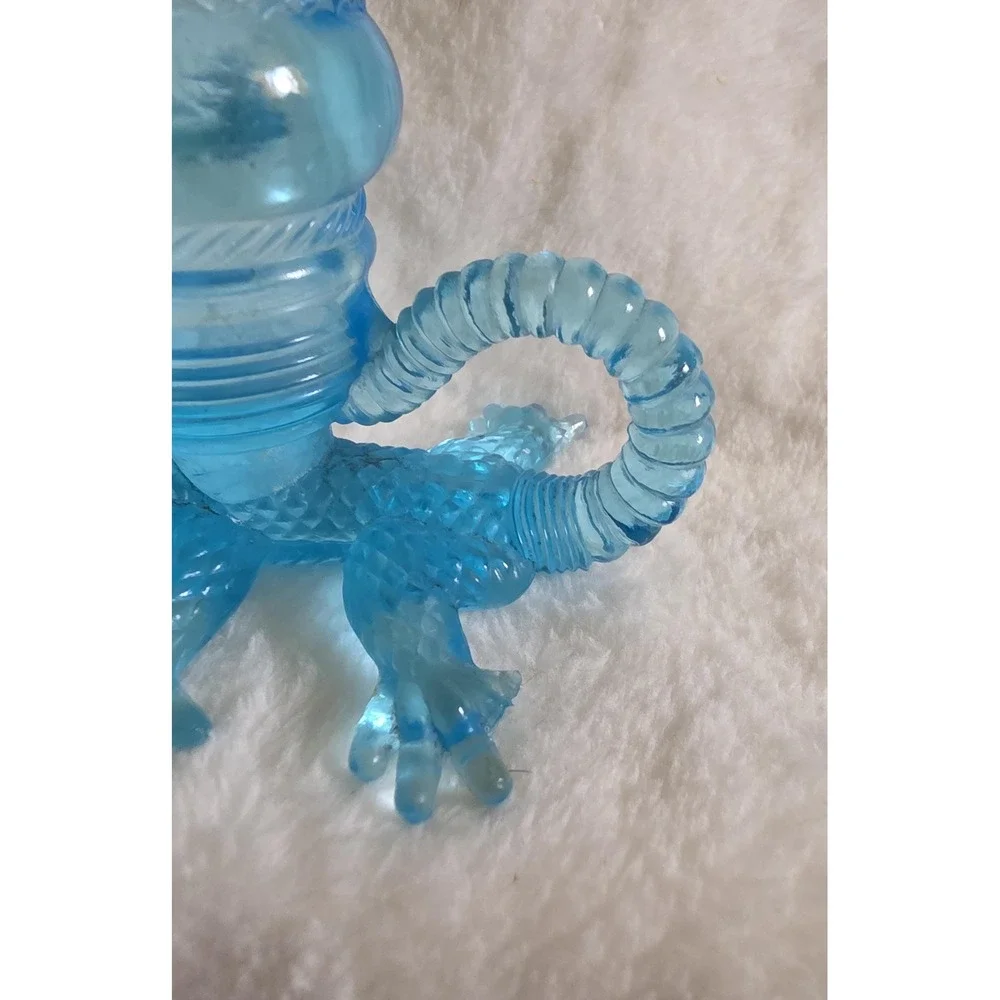 As-Is Whimsical Gecko Toothpick Holder Flaw, EAPG Collectible Animal Glassware